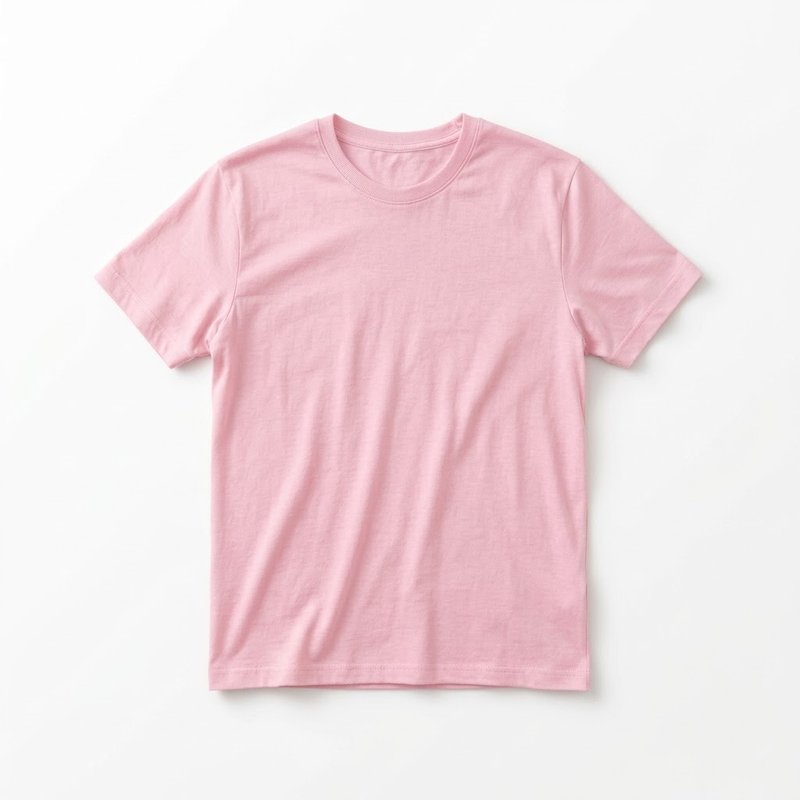 Camiseta Infantil Algodão 30.1 Penteada — Rosa Bebê